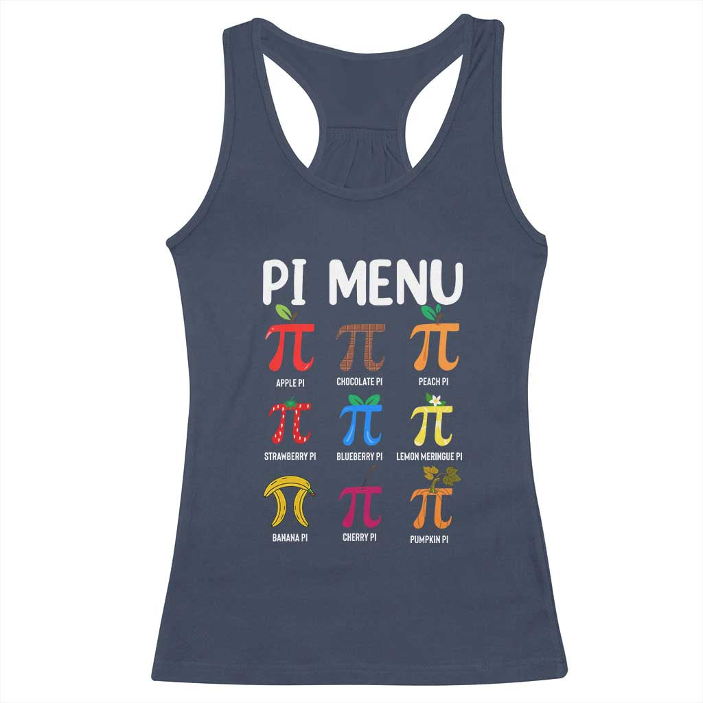 Funny Number Pi Racerback Tank Top Pi Menu 3.14 Pi Symbol - Math Teacher Happy Pi Day - Wonder Print Shop
