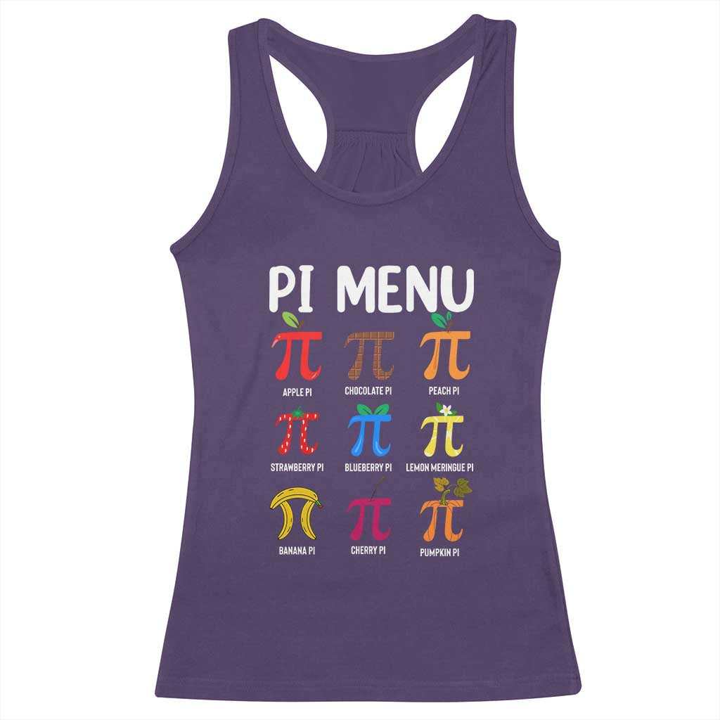 Funny Number Pi Racerback Tank Top Pi Menu 3.14 Pi Symbol - Math Teacher Happy Pi Day - Wonder Print Shop