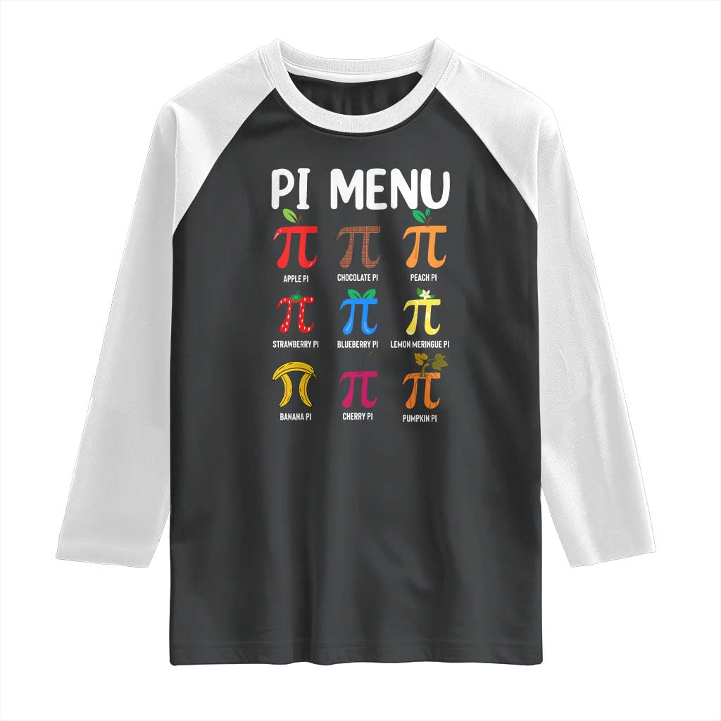 Funny Number Pi Raglan Shirt Pi Menu 3.14 Pi Symbol - Math Teacher Happy Pi Day - Wonder Print Shop