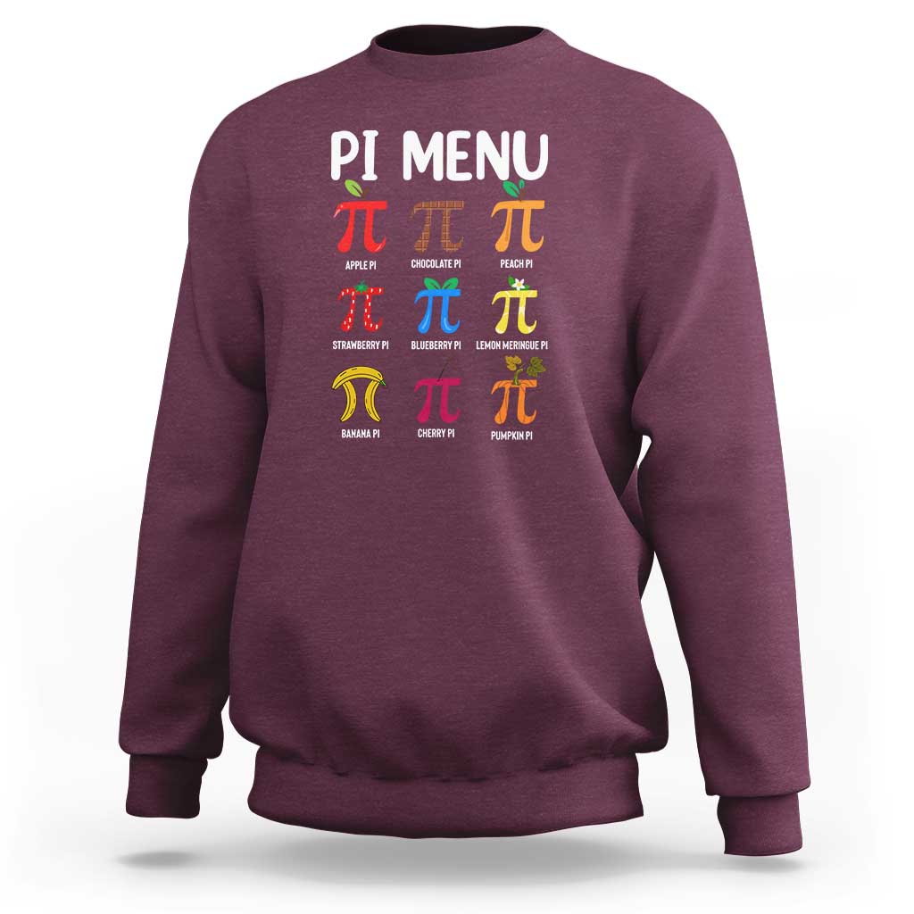 Funny Number Pi Sweatshirt Pi Menu 3.14 Pi Symbol - Math Teacher Happy Pi Day - Wonder Print Shop