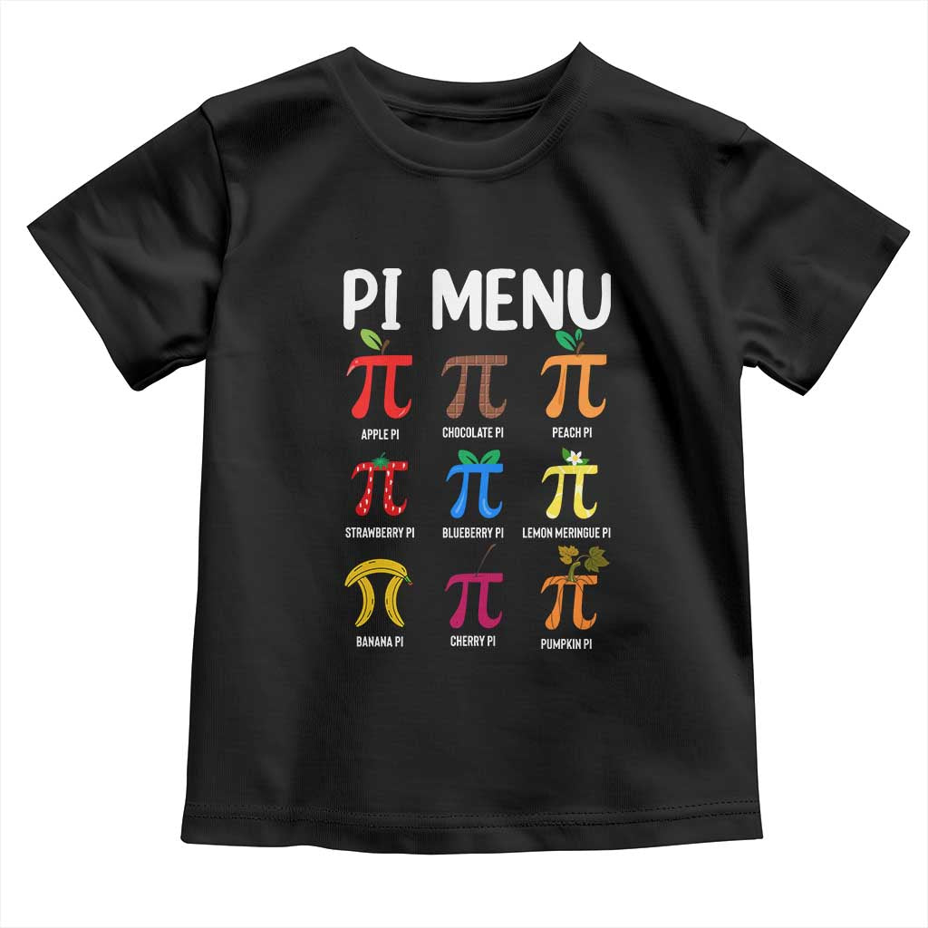 Funny Number Pi Toddler T Shirt Pi Menu 3.14 Pi Symbol - Math Teacher Happy Pi Day - Wonder Print Shop