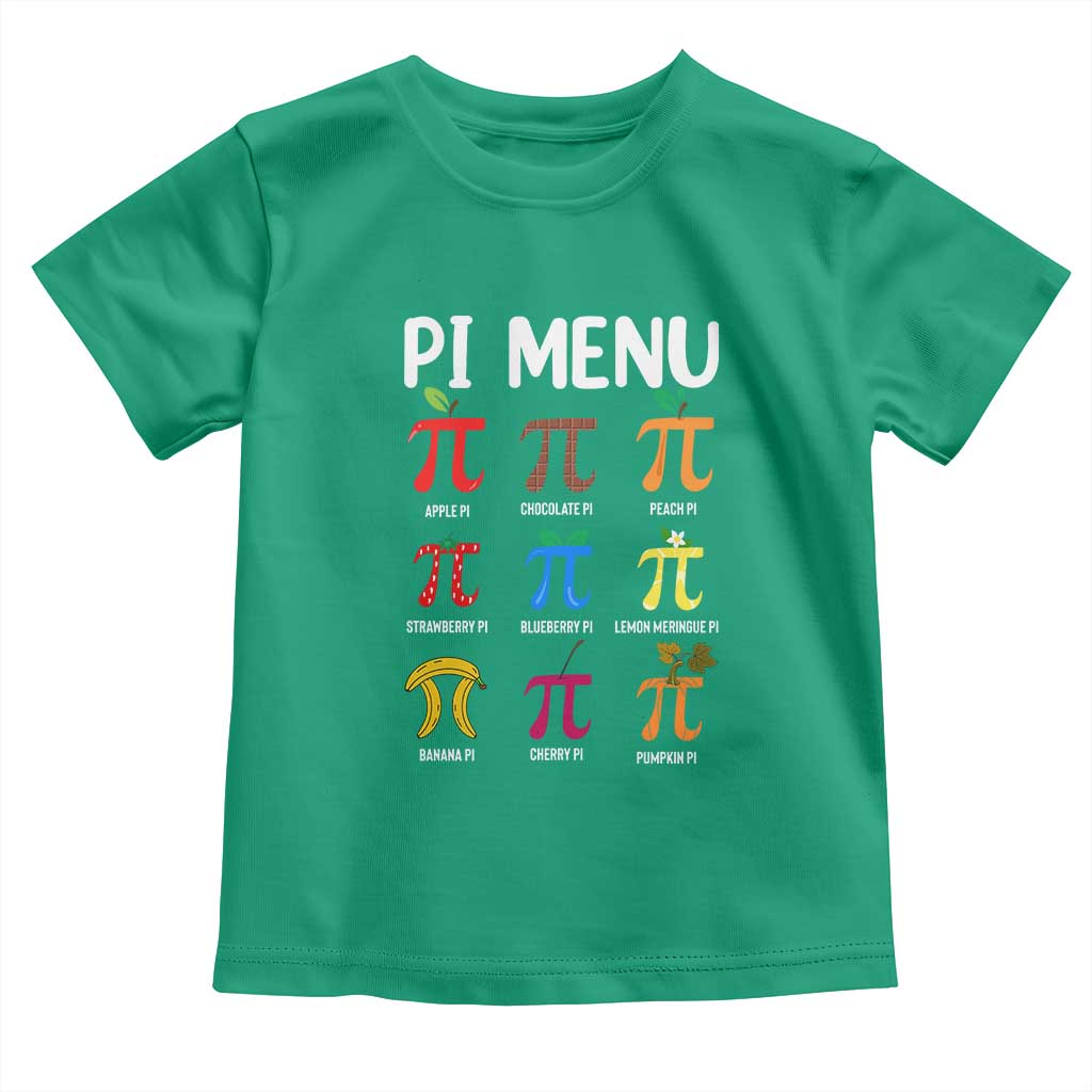Funny Number Pi Toddler T Shirt Pi Menu 3.14 Pi Symbol - Math Teacher Happy Pi Day - Wonder Print Shop