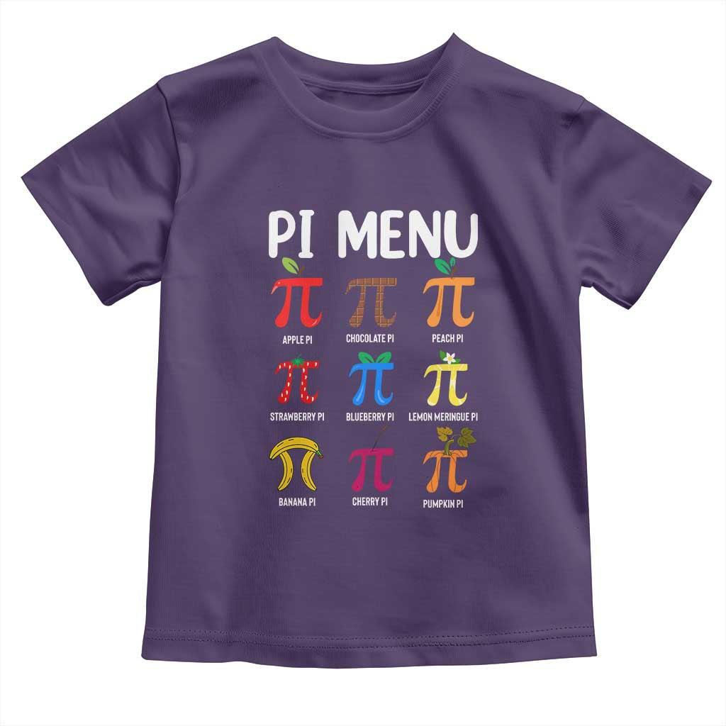 Funny Number Pi Toddler T Shirt Pi Menu 3.14 Pi Symbol - Math Teacher Happy Pi Day - Wonder Print Shop