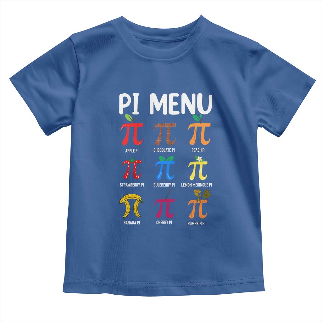 Funny Number Pi Toddler T Shirt Pi Menu 3.14 Pi Symbol - Math Teacher Happy Pi Day - Wonder Print Shop