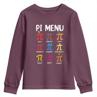 Funny Number Pi Youth Sweatshirt Pi Menu 3.14 Pi Symbol - Math Teacher Happy Pi Day - Wonder Print Shop