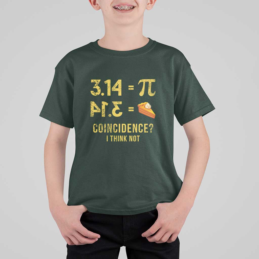 Funny Number Pi T Shirt For Kid Pi 3.14 Equal Pie Coincidence I Think Not Math Pun - Wonder Print Shop