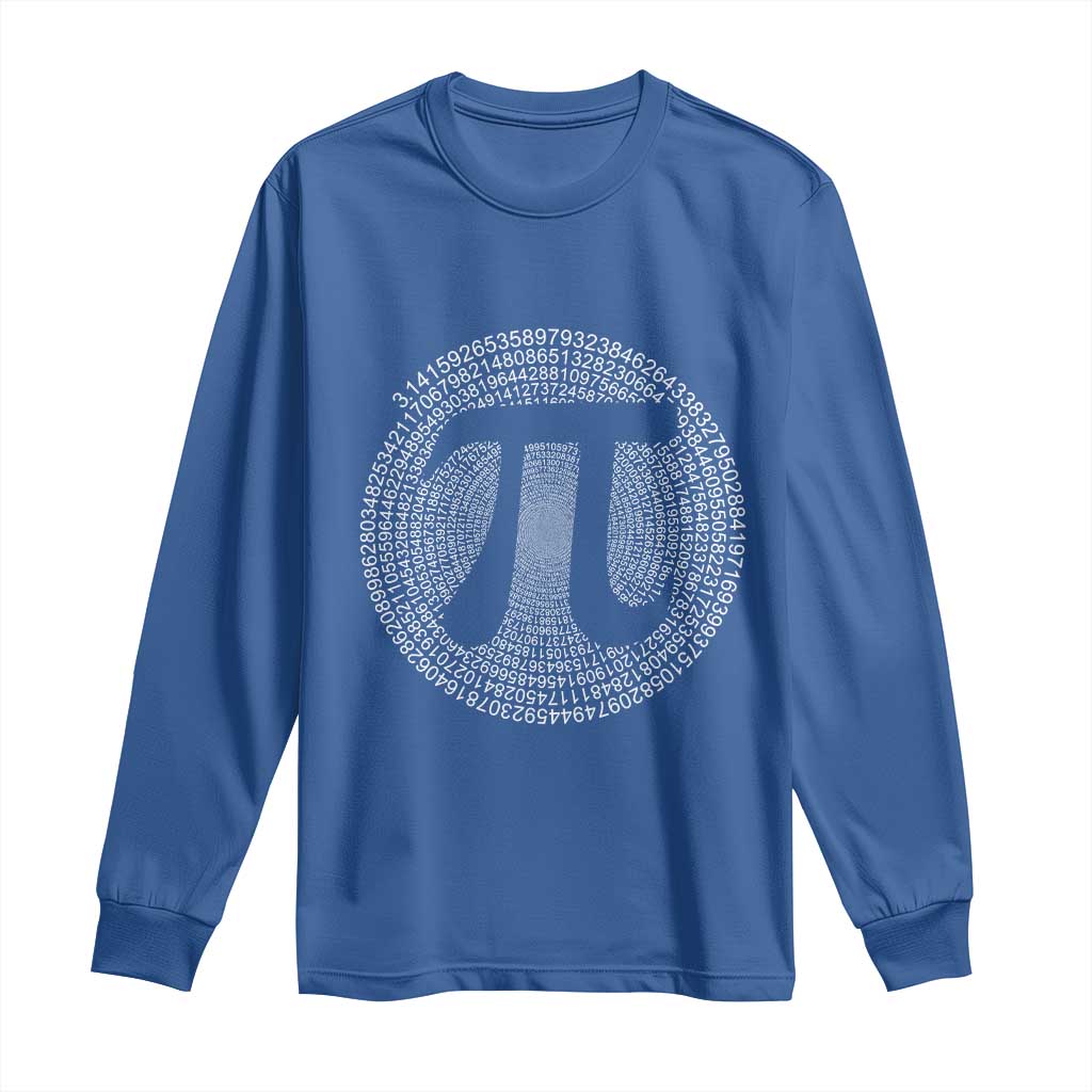 Funny Number Pi Long Sleeve Shirt Pi 3.14 Pi Number Symbol Math Science Gift - Wonder Print Shop