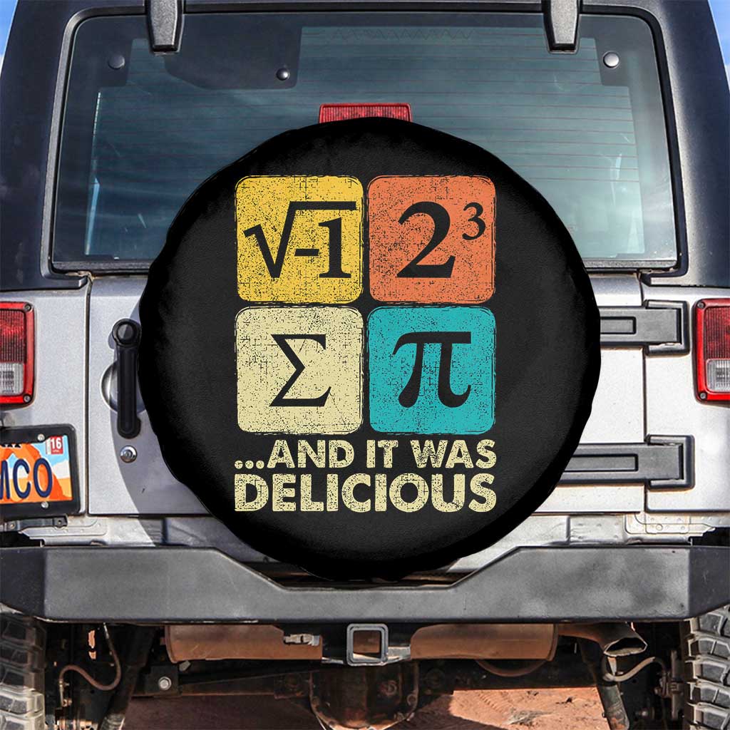 Funny Number Pi Spare Tire Cover I Ate Some Pie and It Was Delicious Funny PI Day Math Pun - Wonder Print Shop