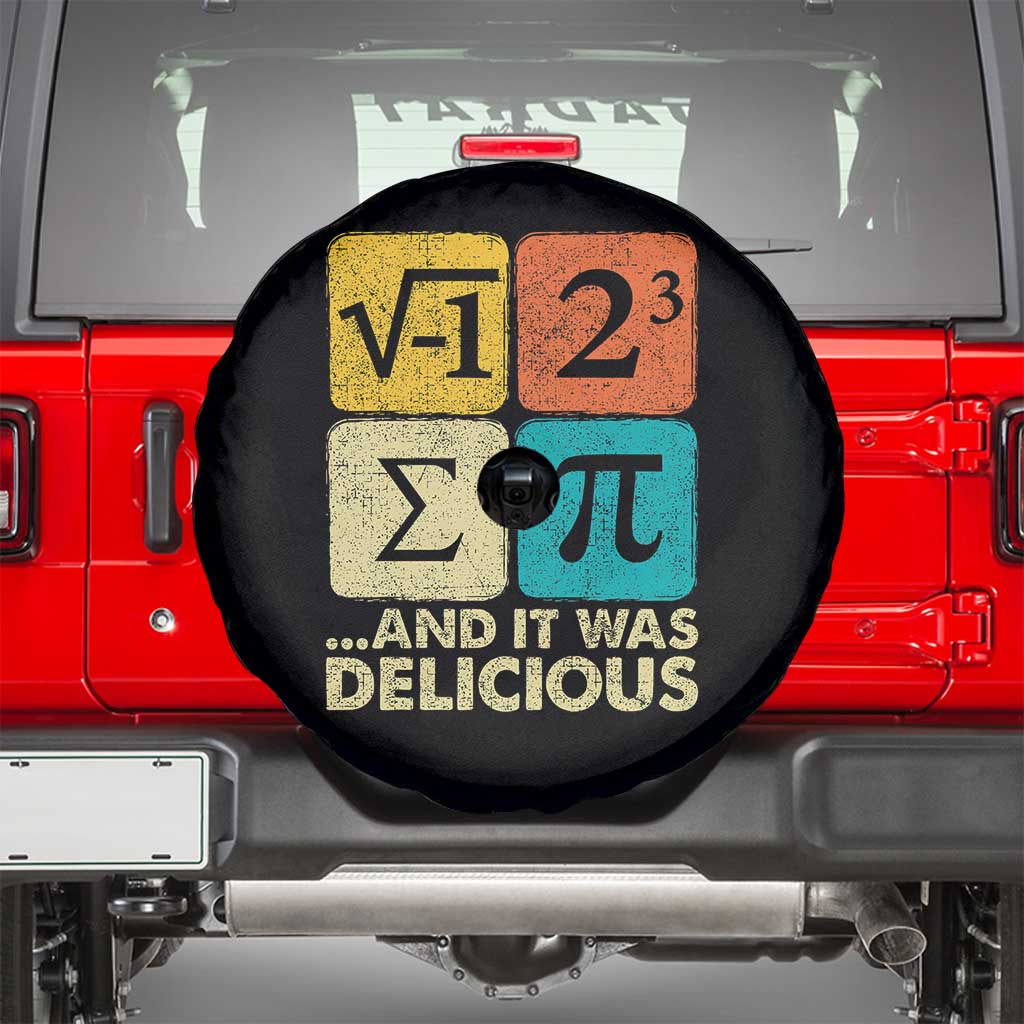 Funny Number Pi Spare Tire Cover I Ate Some Pie and It Was Delicious Funny PI Day Math Pun - Wonder Print Shop