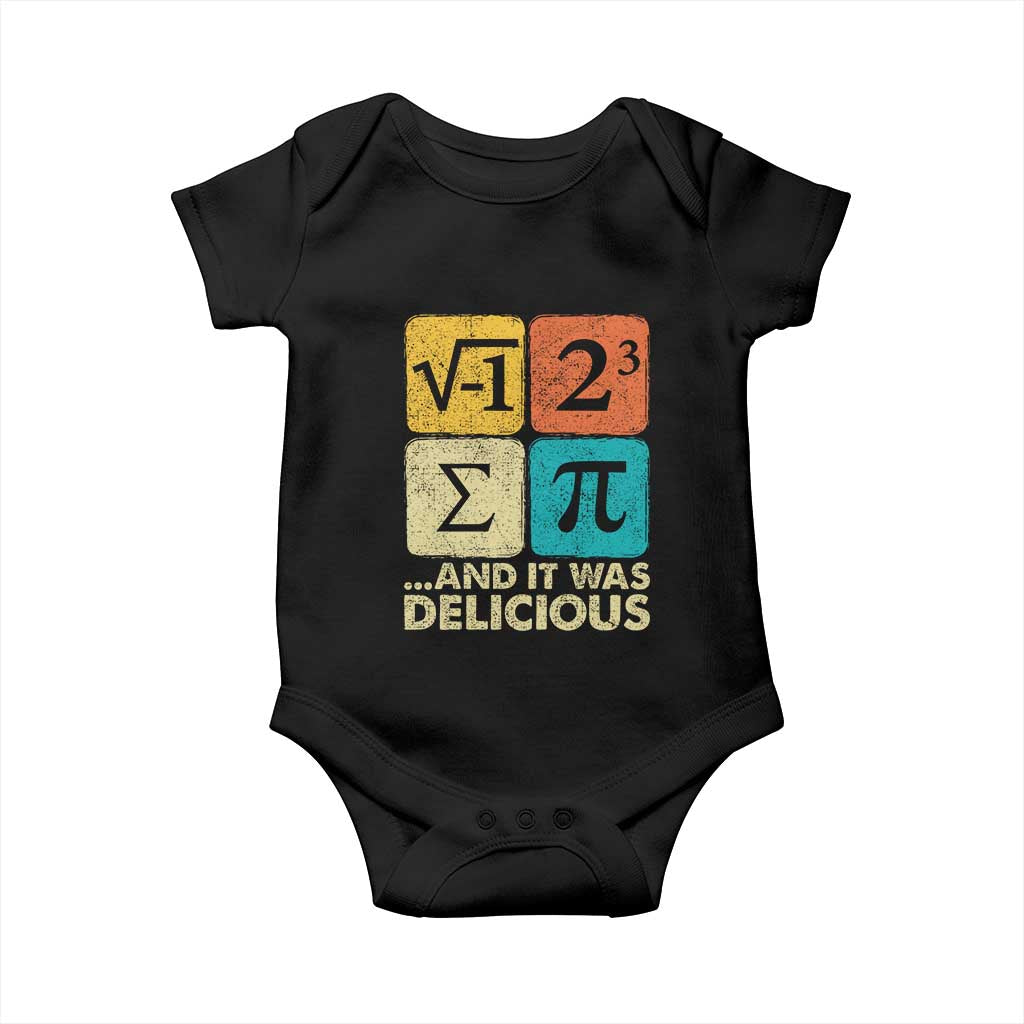 Funny Number Pi Baby Onesie I Ate Some Pie and It Was Delicious Funny PI Day Math Pun - Wonder Print Shop