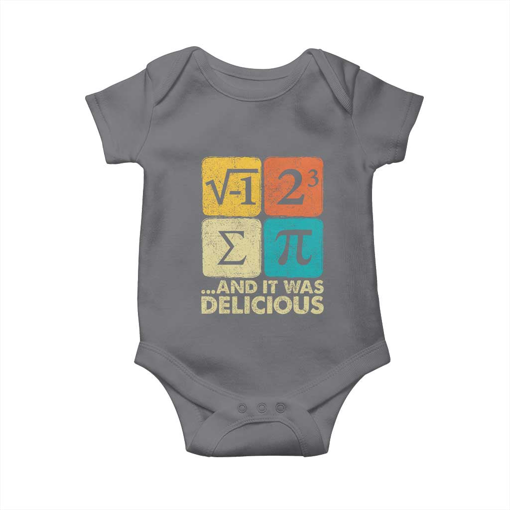 Funny Number Pi Baby Onesie I Ate Some Pie and It Was Delicious Funny PI Day Math Pun - Wonder Print Shop