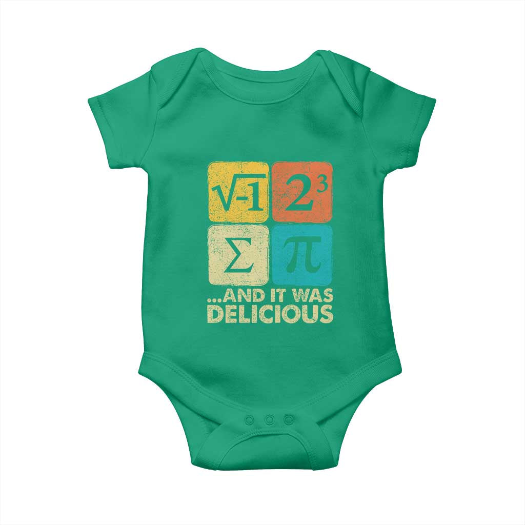 Funny Number Pi Baby Onesie I Ate Some Pie and It Was Delicious Funny PI Day Math Pun - Wonder Print Shop