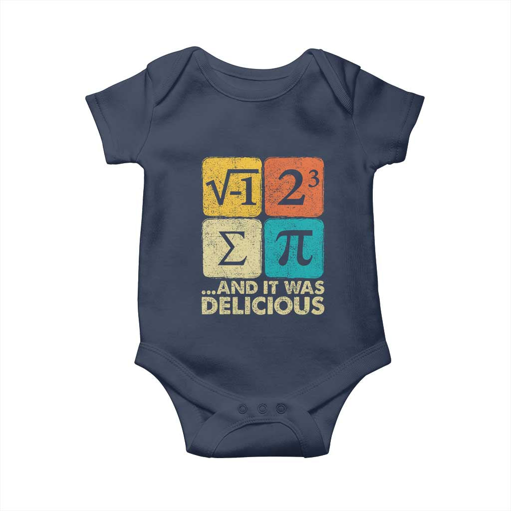 Funny Number Pi Baby Onesie I Ate Some Pie and It Was Delicious Funny PI Day Math Pun - Wonder Print Shop