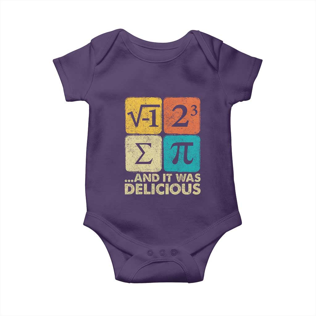 Funny Number Pi Baby Onesie I Ate Some Pie and It Was Delicious Funny PI Day Math Pun - Wonder Print Shop