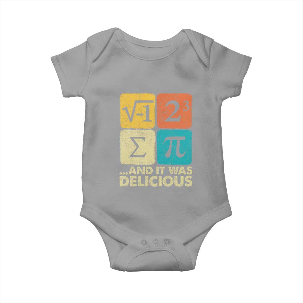 Funny Number Pi Baby Onesie I Ate Some Pie and It Was Delicious Funny PI Day Math Pun - Wonder Print Shop