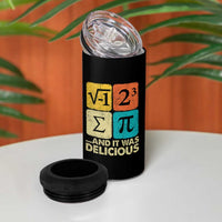 Funny Number Pi 4 in 1 Can Cooler Tumbler I Ate Some Pie and It Was Delicious Funny PI Day Math Pun - Wonder Print Shop