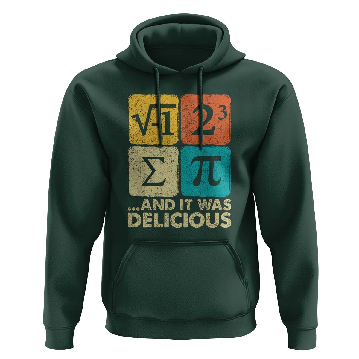 Funny Number Pi Hoodie I Ate Some Pie and It Was Delicious Funny PI Day Math Pun - Wonder Print Shop