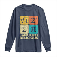 Funny Number Pi Long Sleeve Shirt I Ate Some Pie and It Was Delicious Funny PI Day Math Pun - Wonder Print Shop