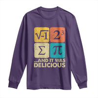 Funny Number Pi Long Sleeve Shirt I Ate Some Pie and It Was Delicious Funny PI Day Math Pun - Wonder Print Shop