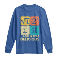 Funny Number Pi Long Sleeve Shirt I Ate Some Pie and It Was Delicious Funny PI Day Math Pun - Wonder Print Shop
