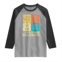 Funny Number Pi Raglan Shirt I Ate Some Pie and It Was Delicious Funny PI Day Math Pun - Wonder Print Shop