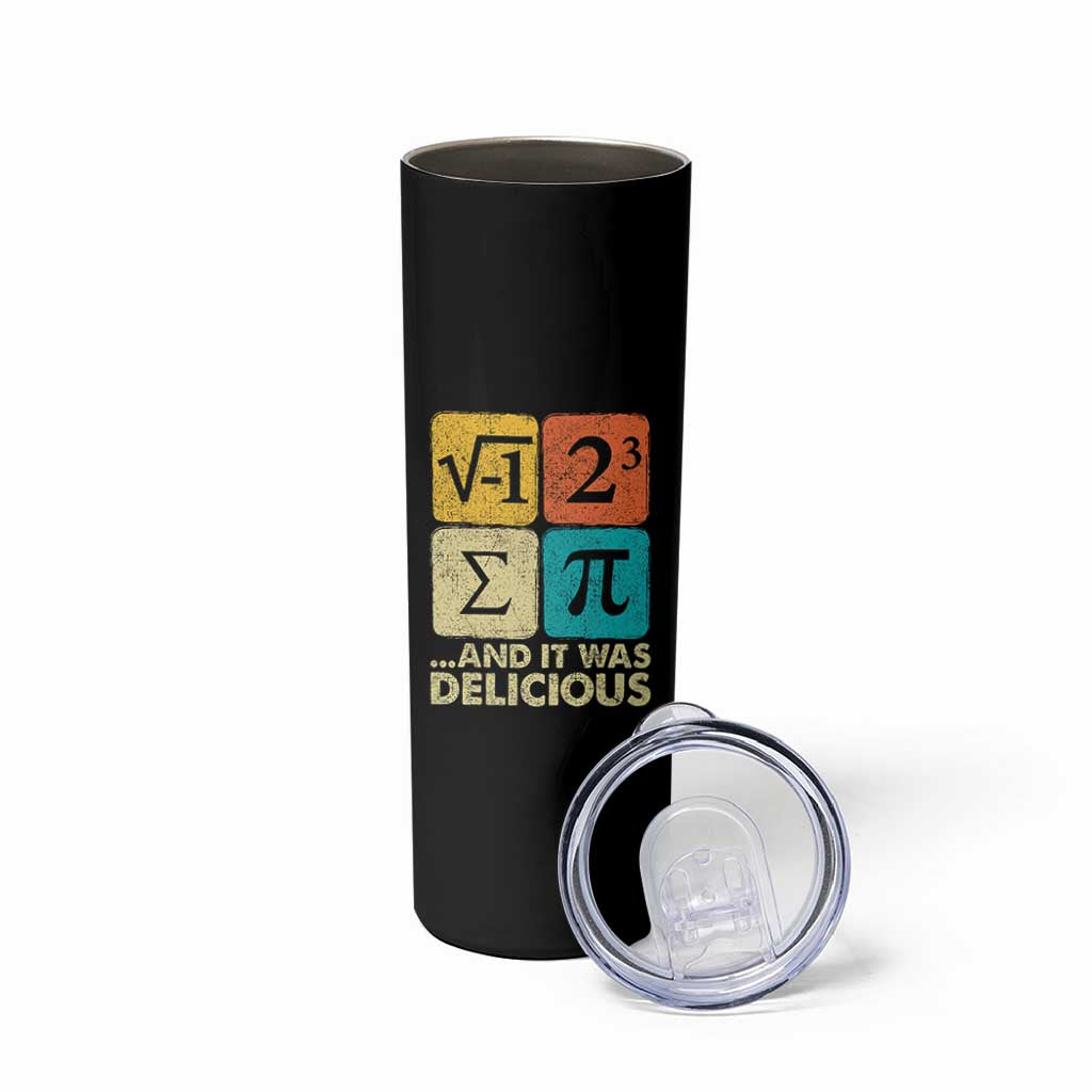 Funny Number Pi Skinny Tumbler I Ate Some Pie and It Was Delicious Funny PI Day Math Pun - Wonder Print Shop