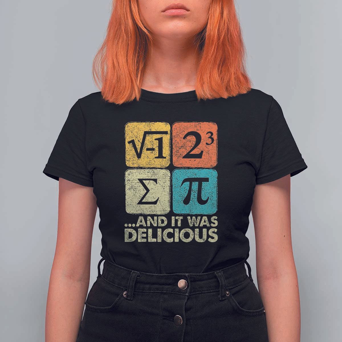 Funny Number Pi T Shirt For Women I Ate Some Pie and It Was Delicious Funny PI Day Math Pun - Wonder Print Shop