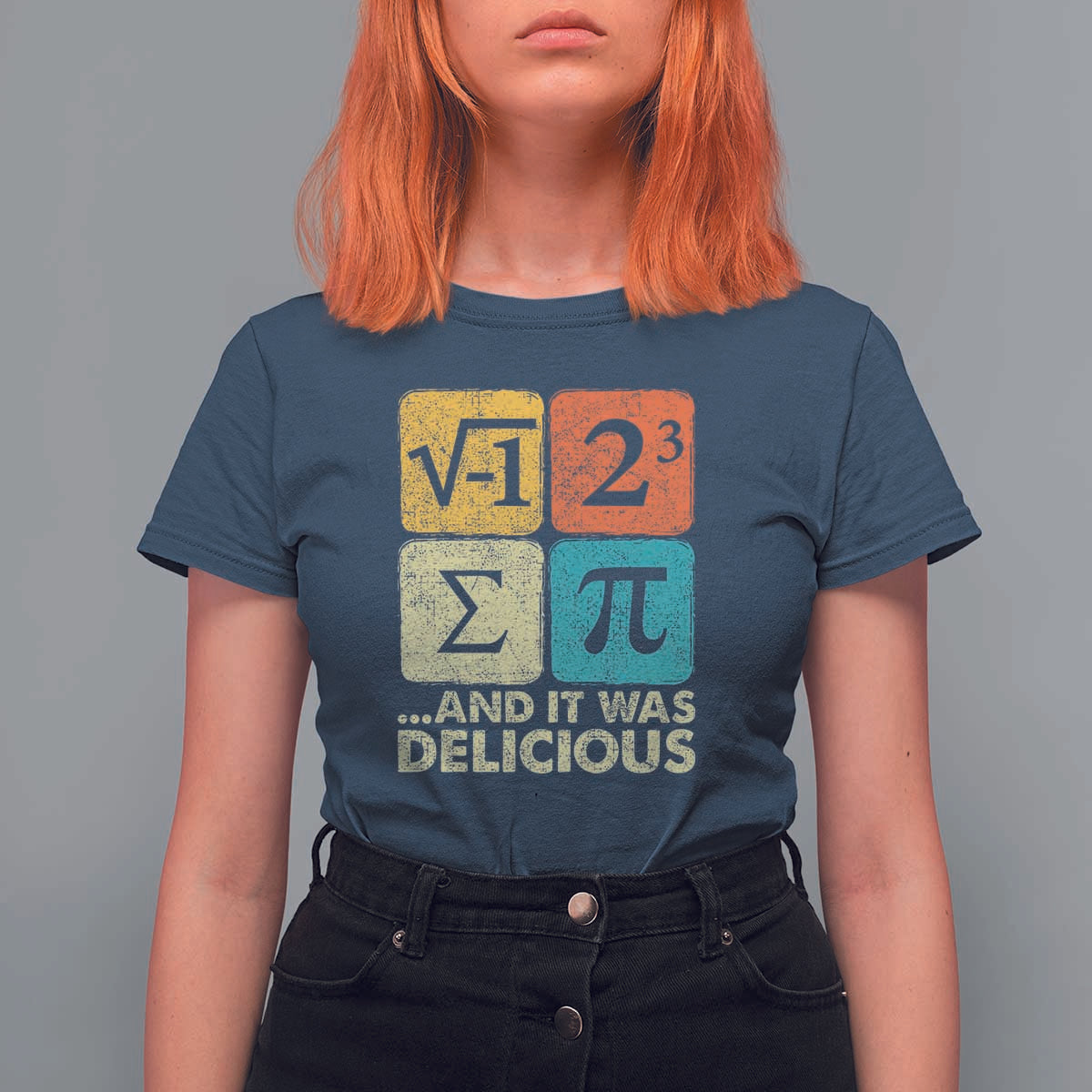 Funny Number Pi T Shirt For Women I Ate Some Pie and It Was Delicious Funny PI Day Math Pun - Wonder Print Shop