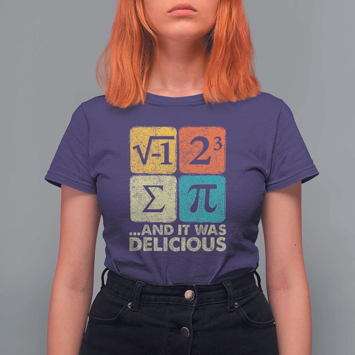 Funny Number Pi T Shirt For Women I Ate Some Pie and It Was Delicious Funny PI Day Math Pun - Wonder Print Shop