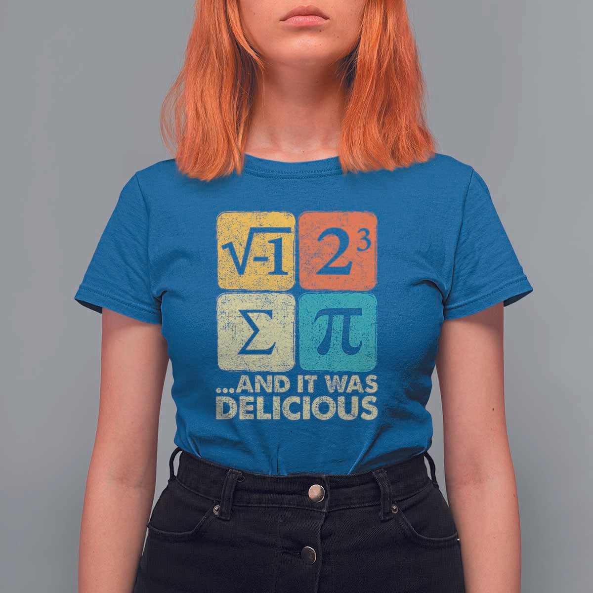 Funny Number Pi T Shirt For Women I Ate Some Pie and It Was Delicious Funny PI Day Math Pun - Wonder Print Shop