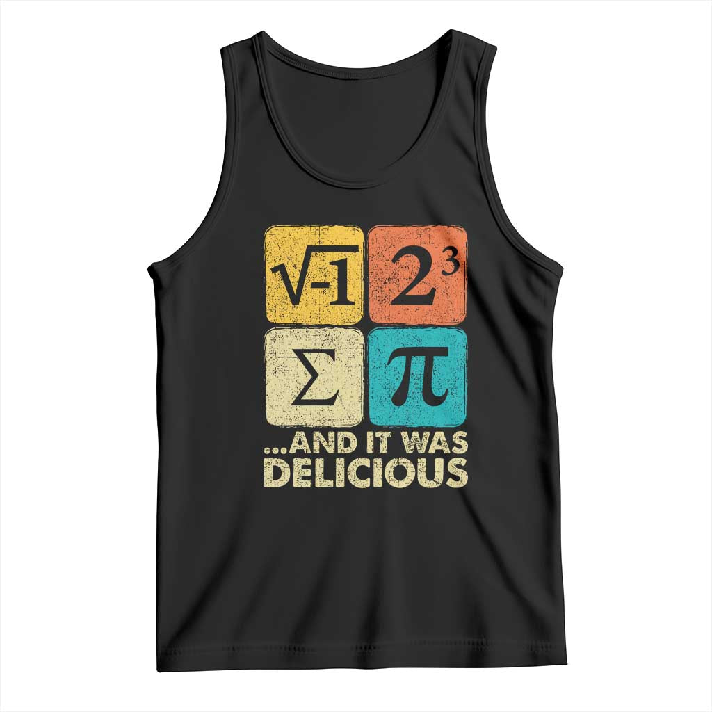 Funny Number Pi Tank Top I Ate Some Pie and It Was Delicious Funny PI Day Math Pun - Wonder Print Shop