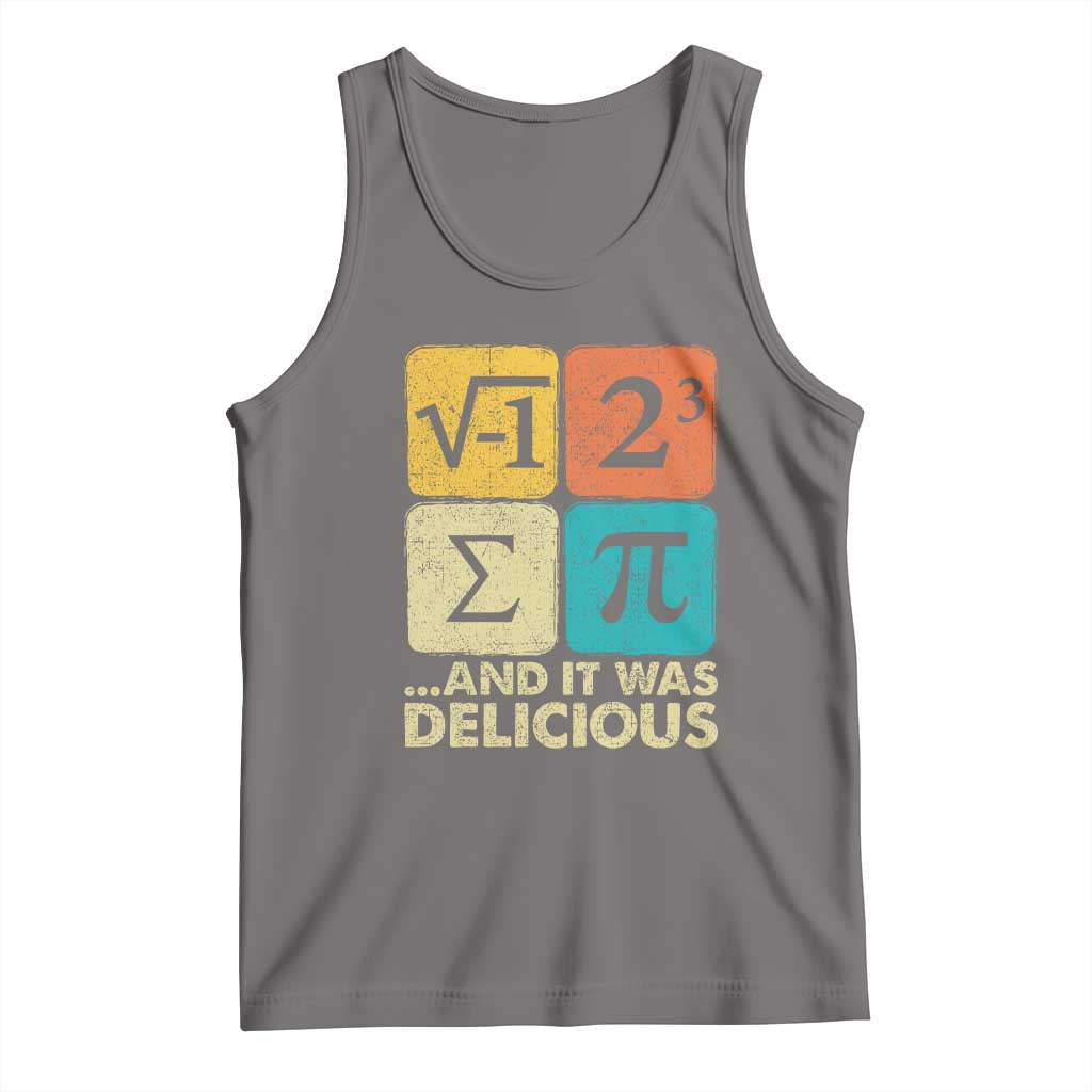 Funny Number Pi Tank Top I Ate Some Pie and It Was Delicious Funny PI Day Math Pun - Wonder Print Shop