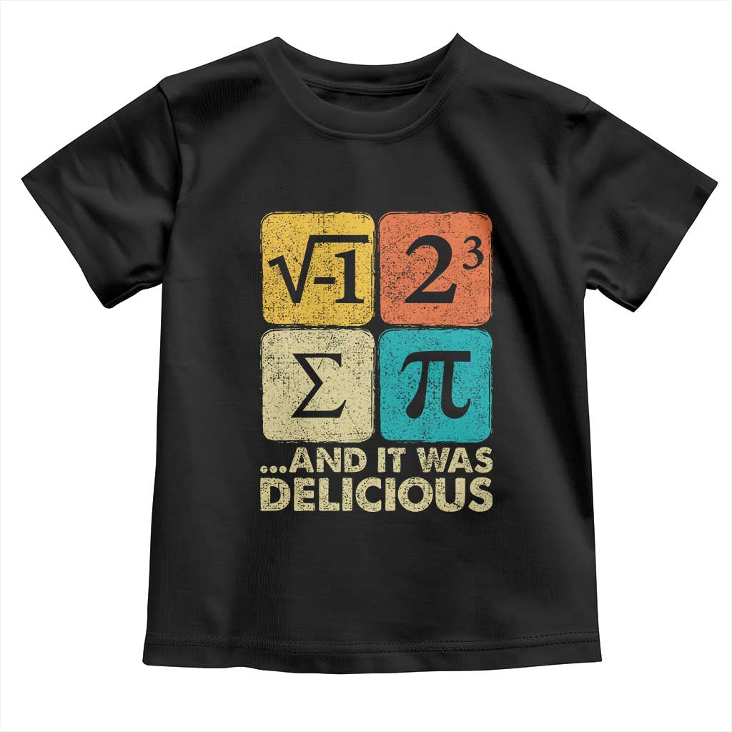 Funny Number Pi Toddler T Shirt I Ate Some Pie and It Was Delicious Funny PI Day Math Pun - Wonder Print Shop