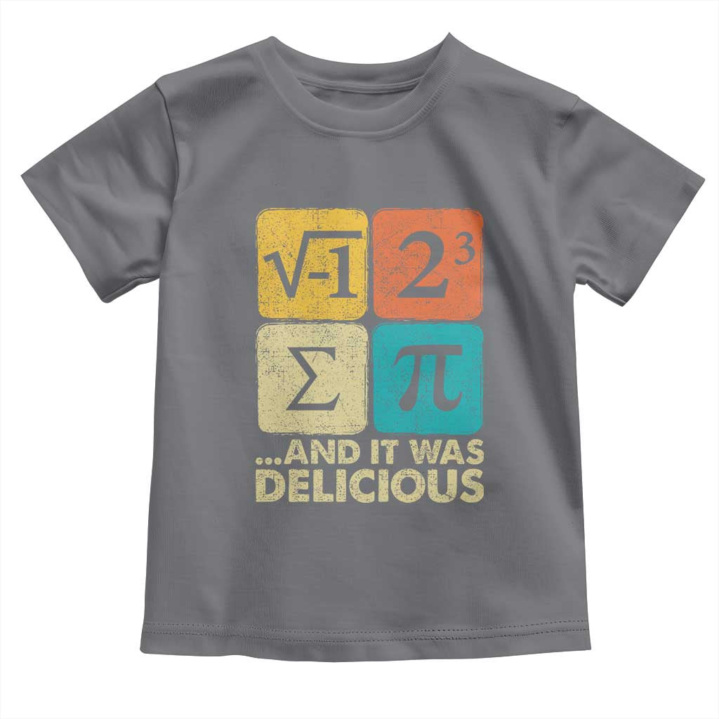 Funny Number Pi Toddler T Shirt I Ate Some Pie and It Was Delicious Funny PI Day Math Pun - Wonder Print Shop