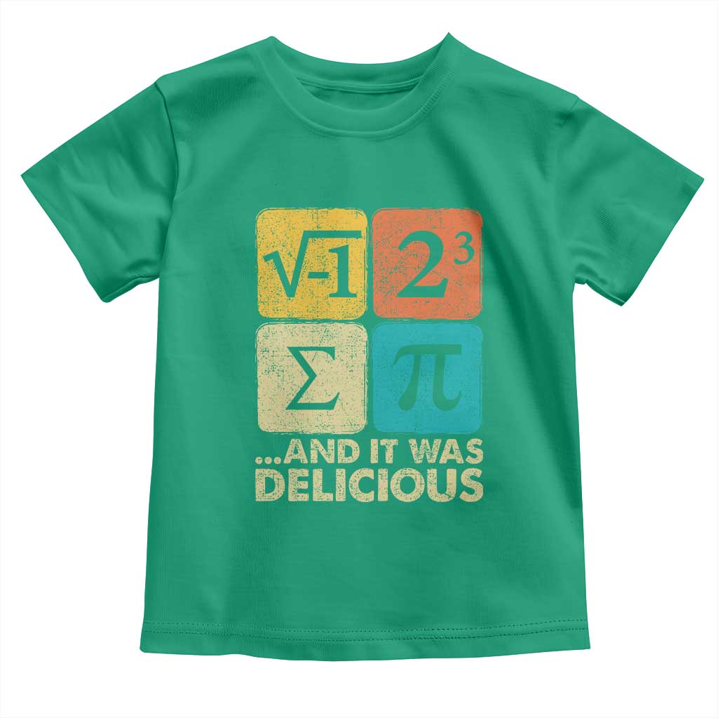 Funny Number Pi Toddler T Shirt I Ate Some Pie and It Was Delicious Funny PI Day Math Pun - Wonder Print Shop