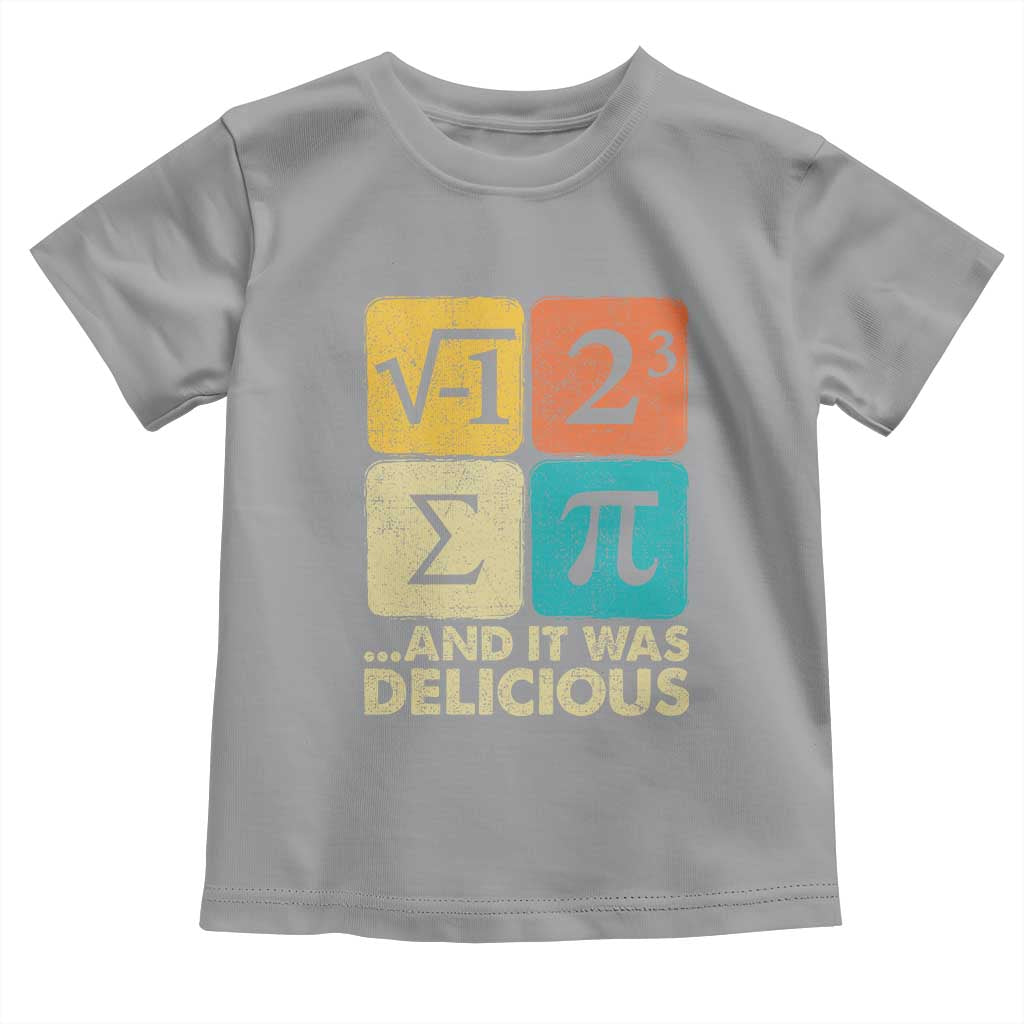 Funny Number Pi Toddler T Shirt I Ate Some Pie and It Was Delicious Funny PI Day Math Pun - Wonder Print Shop
