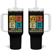 Funny Number Pi Tumbler With Handle I Ate Some Pie and It Was Delicious Funny PI Day Math Pun - Wonder Print Shop