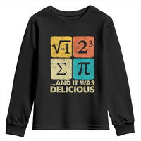 Funny Number Pi Youth Sweatshirt I Ate Some Pie and It Was Delicious Funny PI Day Math Pun - Wonder Print Shop