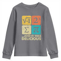 Funny Number Pi Youth Sweatshirt I Ate Some Pie and It Was Delicious Funny PI Day Math Pun - Wonder Print Shop