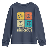 Funny Number Pi Youth Sweatshirt I Ate Some Pie and It Was Delicious Funny PI Day Math Pun - Wonder Print Shop