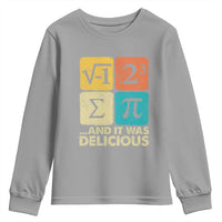 Funny Number Pi Youth Sweatshirt I Ate Some Pie and It Was Delicious Funny PI Day Math Pun - Wonder Print Shop