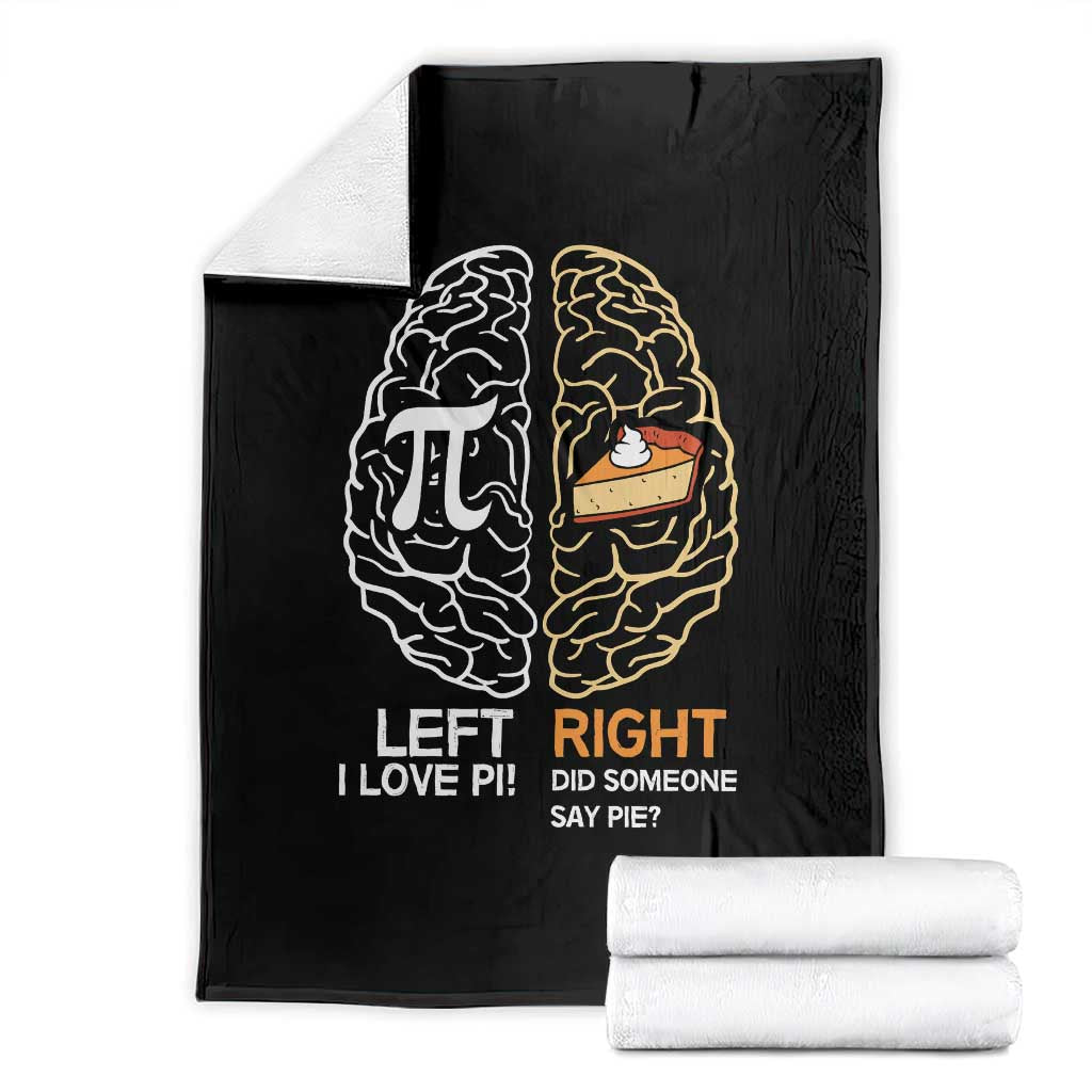 Funny Pi Day Throw Blanket Left Vs Right Brain Pie Shirt Math Geek Gift - Wonder Print Shop