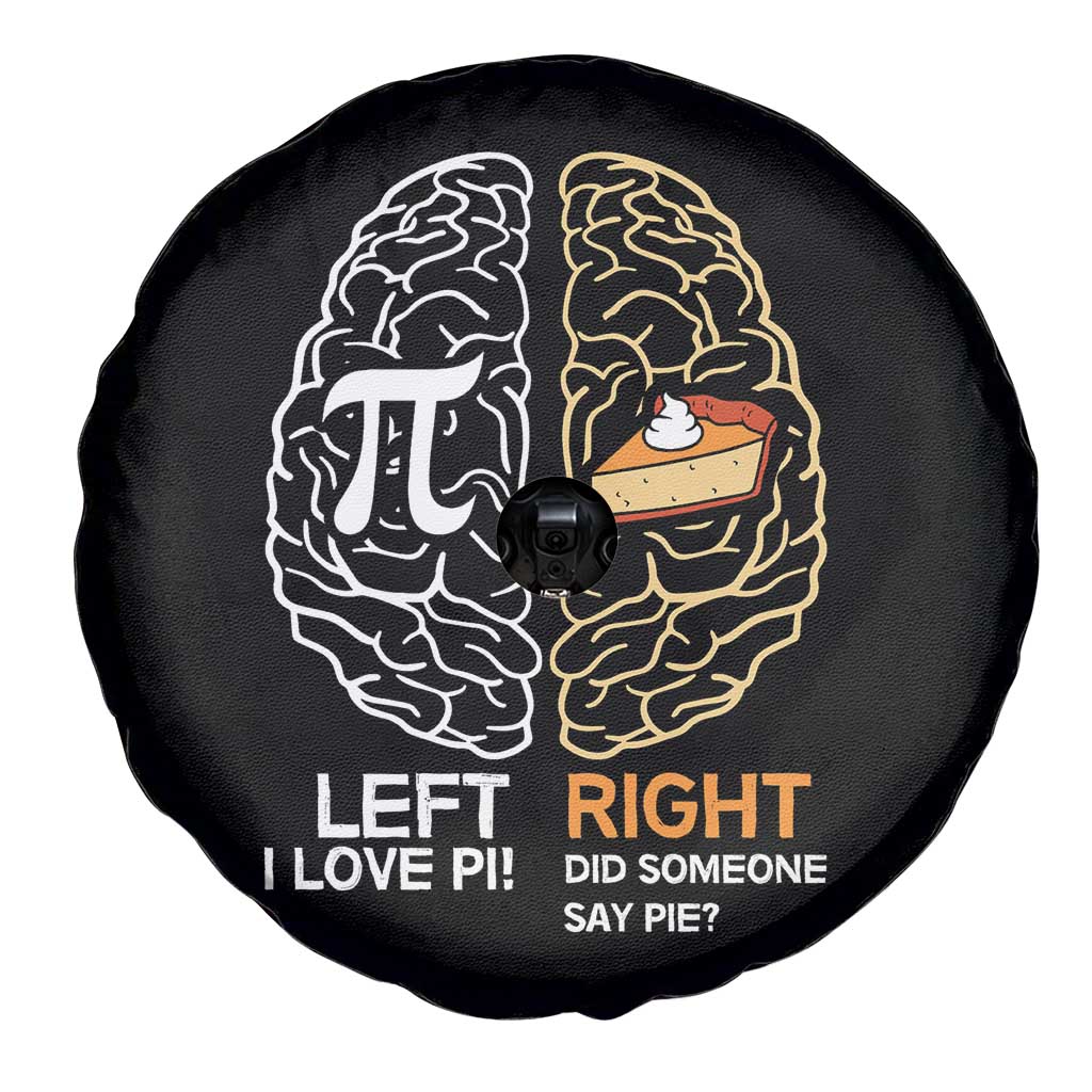 Funny Pi Day Spare Tire Cover Left Vs Right Brain Pie Shirt Math Geek Gift - Wonder Print Shop