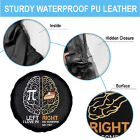 Funny Pi Day Spare Tire Cover Left Vs Right Brain Pie Shirt Math Geek Gift - Wonder Print Shop