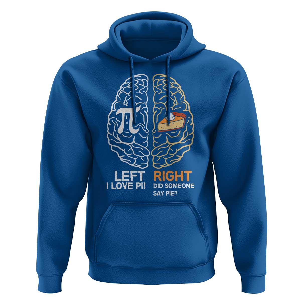 Funny Pi Day Hoodie Left Vs Right Brain Pie Shirt Math Geek Gift - Wonder Print Shop