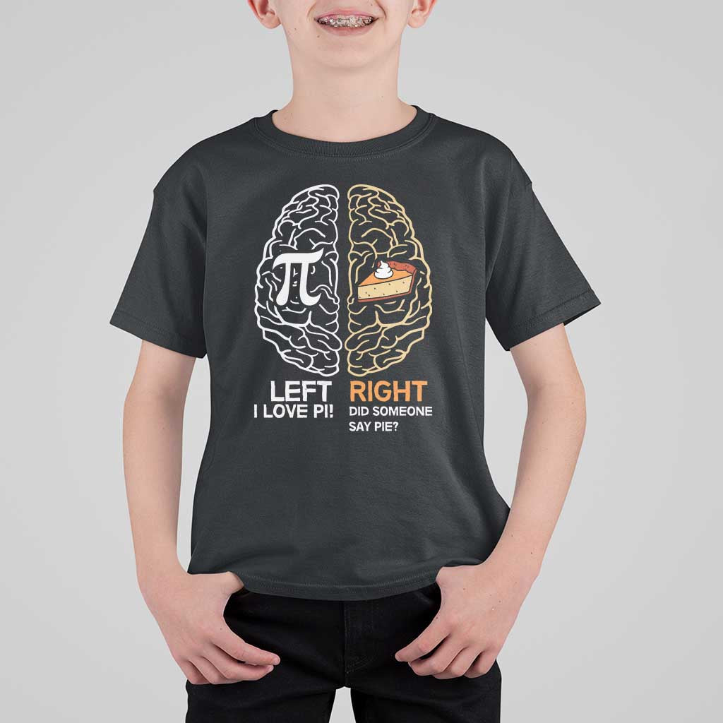 Funny Pi Day T Shirt For Kid Left Vs Right Brain Pie Shirt Math Geek Gift - Wonder Print Shop