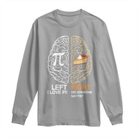 Funny Pi Day Long Sleeve Shirt Left Vs Right Brain Pie Shirt Math Geek Gift - Wonder Print Shop