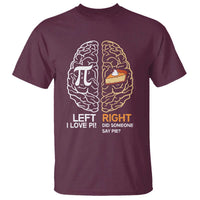 Funny Pi Day T Shirt Left Vs Right Brain Pie Shirt Math Geek Gift - Wonder Print Shop