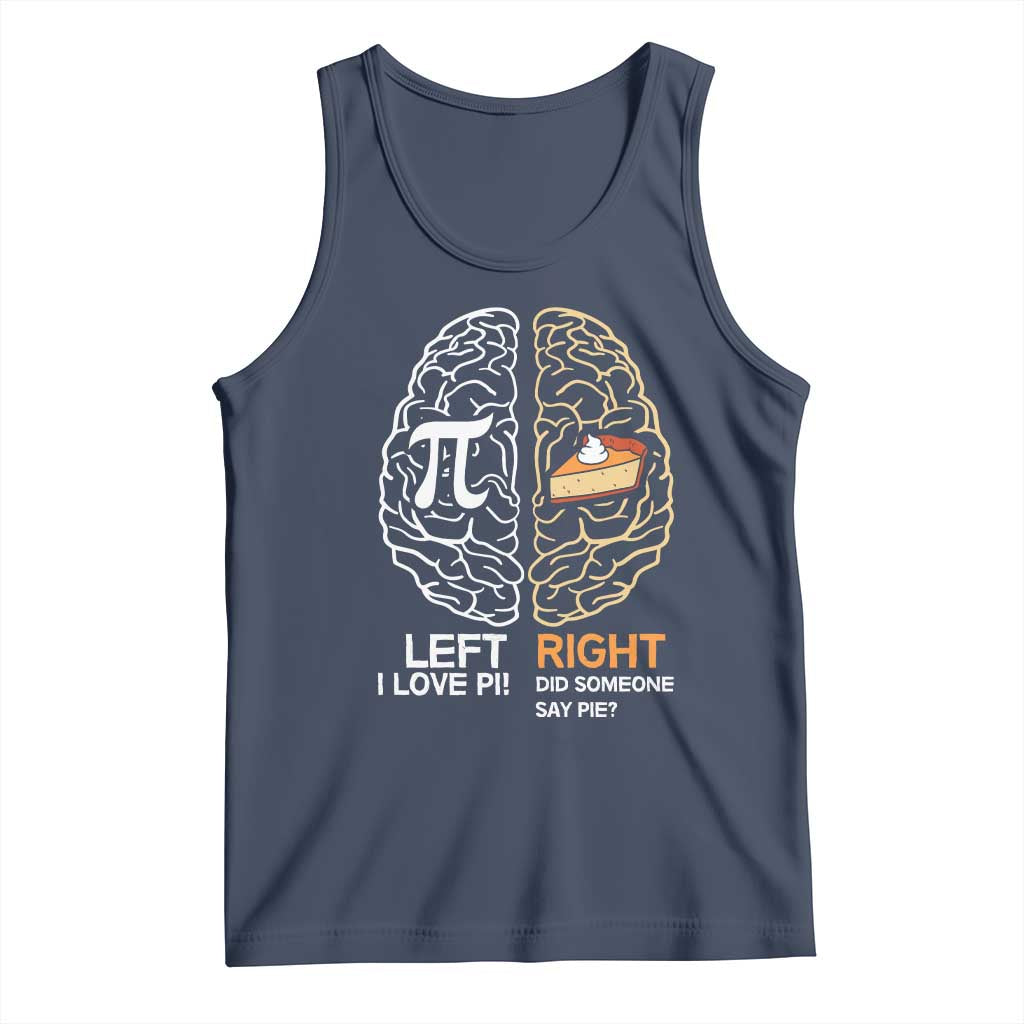 Funny Pi Day Tank Top Left Vs Right Brain Pie Shirt Math Geek Gift - Wonder Print Shop