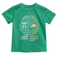 Funny Pi Day Toddler T Shirt Left Vs Right Brain Pie Shirt Math Geek Gift - Wonder Print Shop